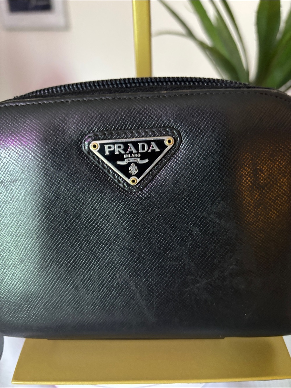 Prada Black Saffiano Leather Zip-Around Wallet - Picture 2 of 16